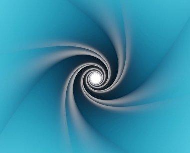 Bükülmüş mavi borunun içindeki boşluk.