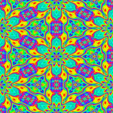 Bir sembol ya da çakra olarak parlak Mandala tasarımı.