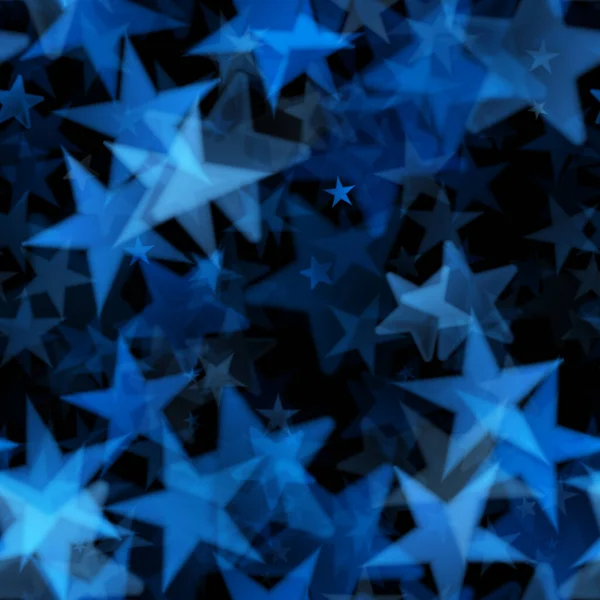 Estrellas Azules Con Fondo Bokeh —  Fotos de Stock