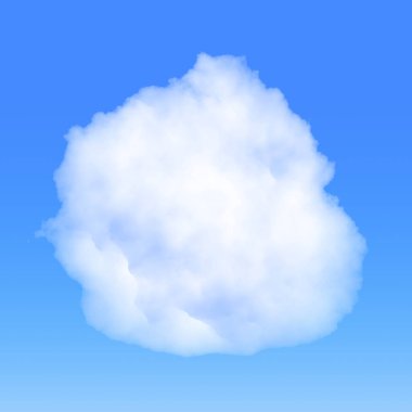 Sadece mavi gökyüzünde bir bulut.
