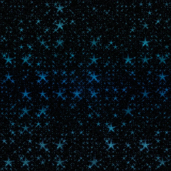Starfield Estrelas Azuis Sobre Preto — Fotografia de Stock