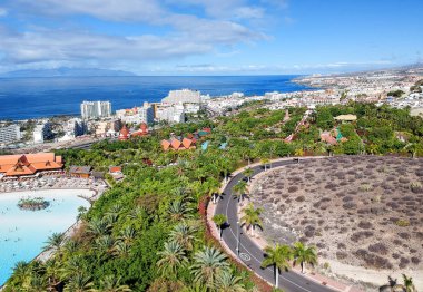 Los Cristianos, Tenerife üzerinde havadan görünümü 