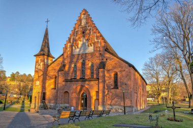 Sigtuna, kış görünümü kilisede St Marys
