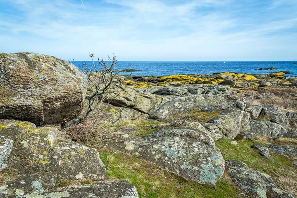 博恩霍尔姆岛田园诗般的悬崖风景 — 图库照片