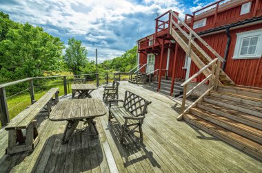 İsveçli tipik mimari Tjro Adası