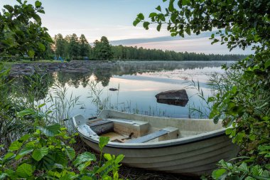 Ağustos Sisli sabah İsveç'te