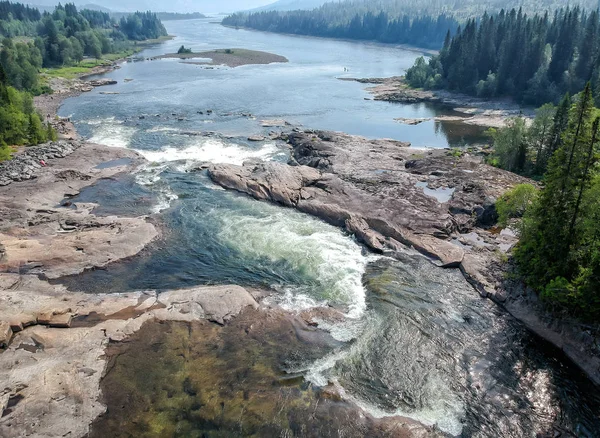 Landschaft Mit Schwedischem Wasserfall Ristafallet — Stockfoto