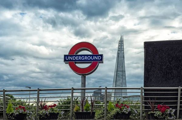 London Storbritannien Juli 2016 London Underground Tecken — Stockfoto