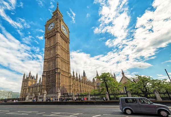 Μπιγκ Μπεν Περίφημο Πύργο Του Ρολογιού Στην Πόλη Του Westminster — Φωτογραφία Αρχείου
