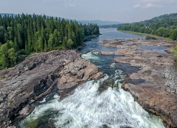 Landskap Med Svenska Vattenfall Ristafallets — Stockfoto