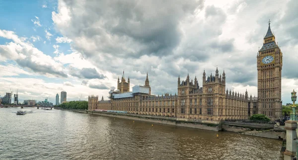 Big Ben Och Parlamentet Byggnader Visa Från Thames Bridge — Stockfoto