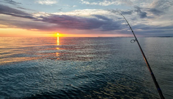 Утренняя рыбалка в Швеции — стоковое фото