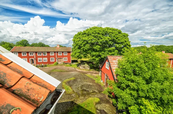 Svensk Typiska Arkitektur Tjro — Stockfoto