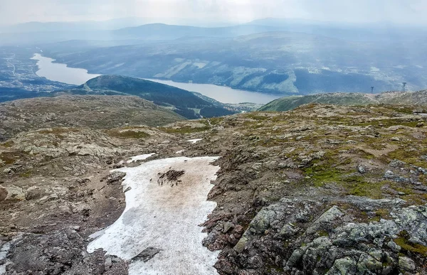 Luchtfoto Van Berg Zijn Overdag — Stockfoto