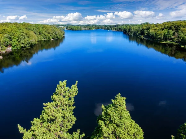 瑞典夏季湖全景 — 图库照片