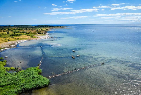 Vista Aérea Del Mar Báltico Sueco Temporada Verano —  Fotos de Stock