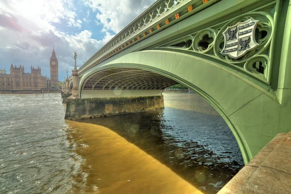 Westminister Bridge Big Ben View Summer Sun Rays — Stock Photo, Image