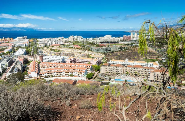 Vista Colina Para Los Cristianos Tenerife — Foto de Stock