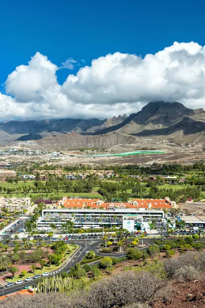 Los Cristianos Tenerife February 2018 Vertical View Hill Chayofita Shop — Stock Photo, Image