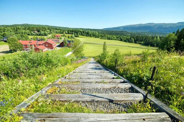 Schwedische Berglandschaft Vom Denkmalhügel Aus — Stockfoto