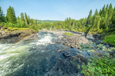 Ristafallet - beautiful Swedish waterfall clipart