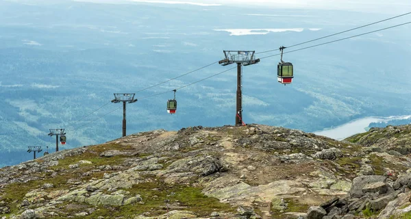 Cabine Trolley Koffer Lift Zweedse Bergen — Stockfoto