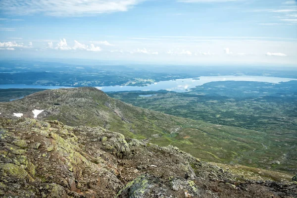 Zomer Uitzicht Vanaf Top Van Zweedse Bergen — Stockfoto