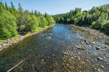 Kurutma dağ nehir manzarası