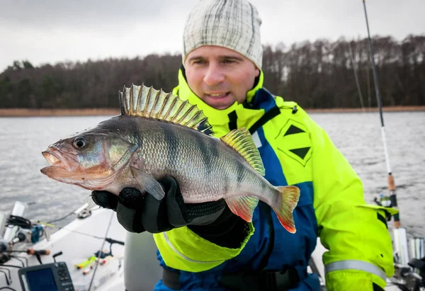 Poleiro Troféu Pesca Inverno — Fotografia de Stock