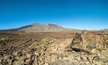 Saf volkanik panorama El Teide Dağı