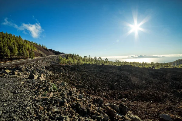 Westerse Mountin Weg Naar Teide — Stockfoto