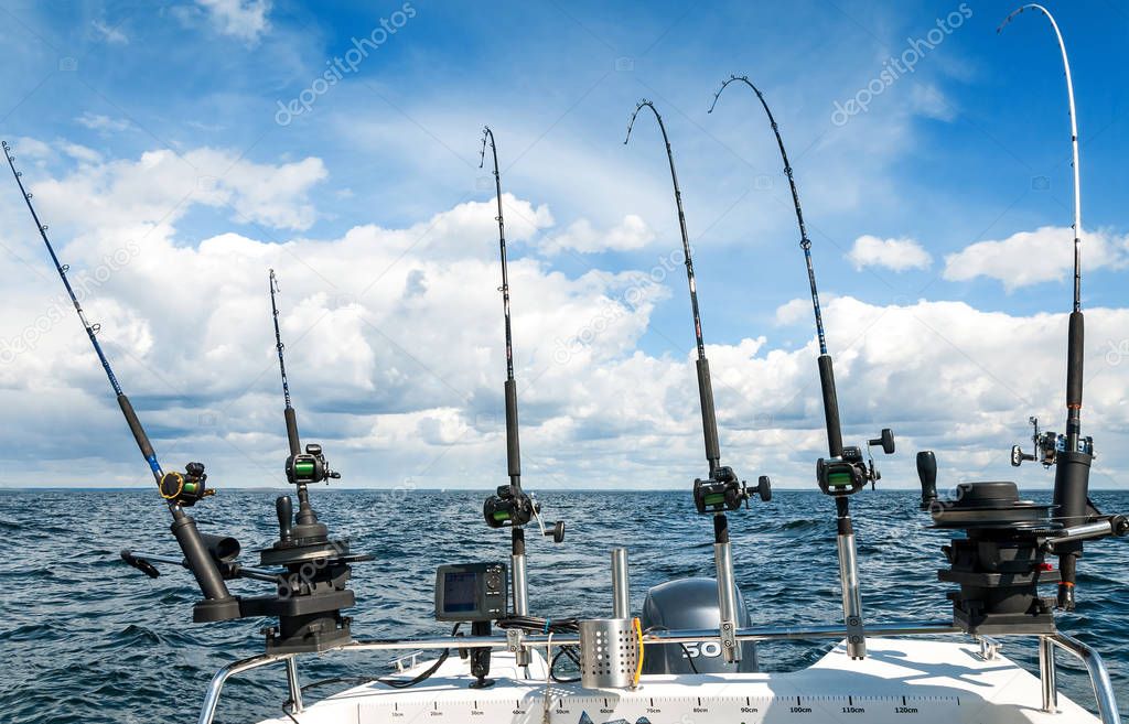 Sea fishing trolling scenery