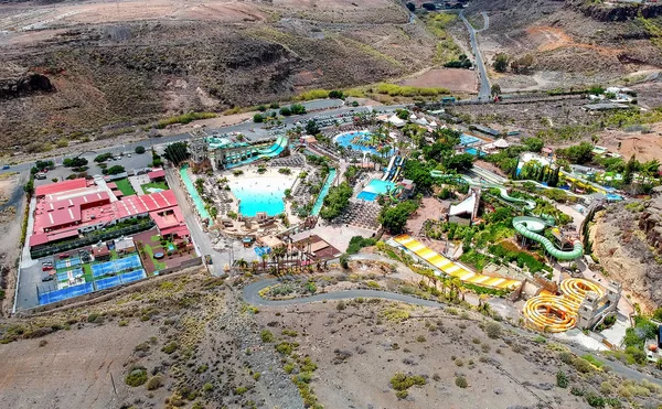 Aerial View Puerto Mogan Harbor — Stock Photo, Image