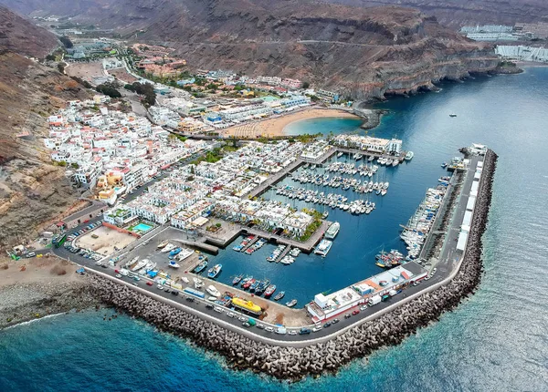 Puerto Mogan Luftaufnahme — Stockfoto