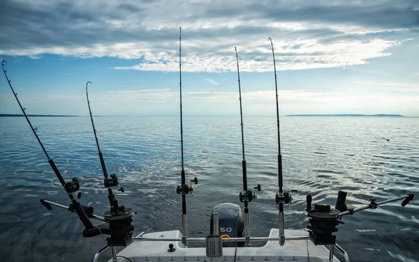 Trolling Fishing Big Swedish Lake — Stock Photo, Image