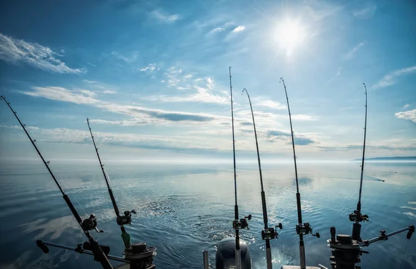 Утренний Троллинг Шведском Озере — стоковое фото
