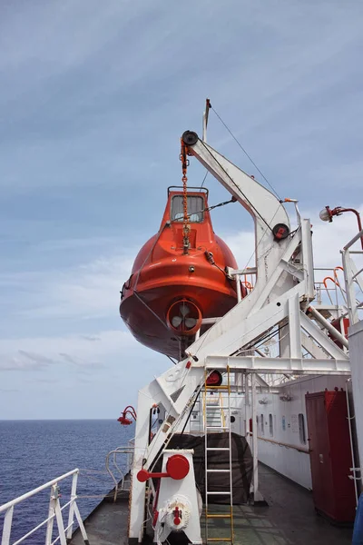 Lifeboat Big Roro Vessel Navigation — Stock Photo, Image