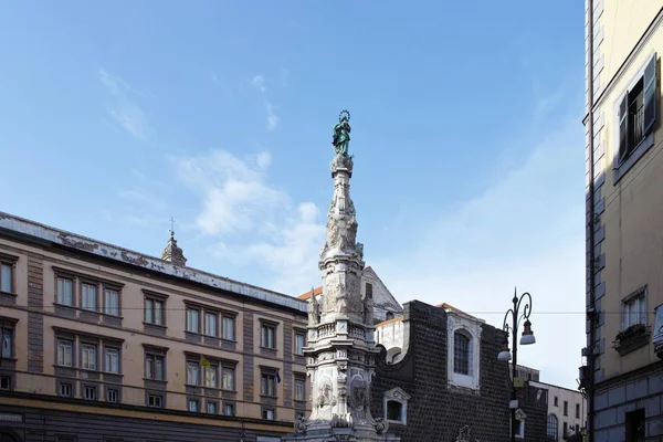 Detalhe Piazza Del Gesu Nápoles Itália — Fotografia de Stock