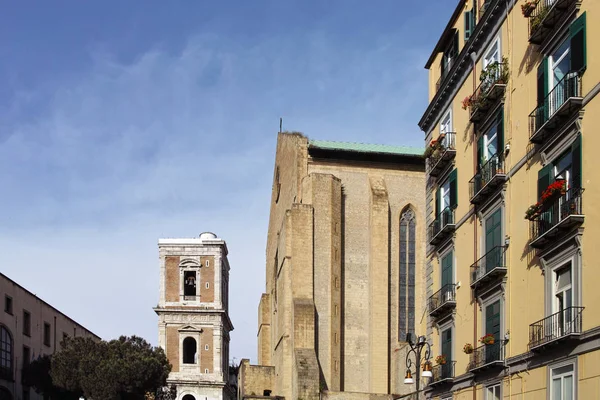 Detalhe Piazza Del Gesu Nápoles Itália — Fotografia de Stock