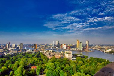Rotterdam manzarası çok güzel Hollanda 'da güzel bir kasaba
