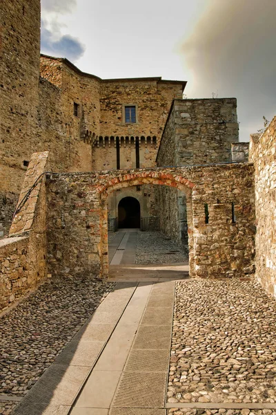 Slottet Den Byn Bardi Emilia Romagna — Stockfoto