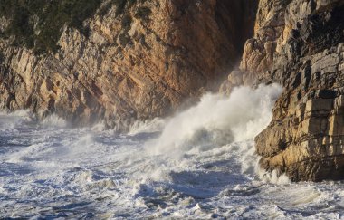 Portovenere 'de büyük bir fırtınanın ayrıntıları, la spezia