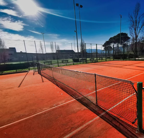 Artificial Clay Tennis Court Italy — Stock Photo, Image