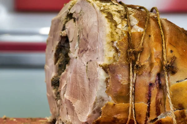 Eine Italienische Porchetta Auf Dem Markt Italien — Stockfoto