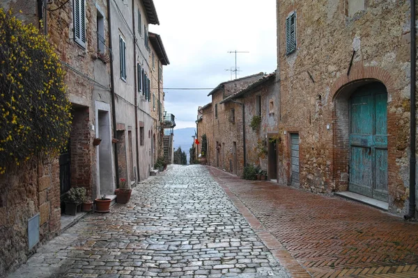 Vista Muito Agradável Pienza Uma Vila Medieval Val Orcia Itália — Fotografia de Stock