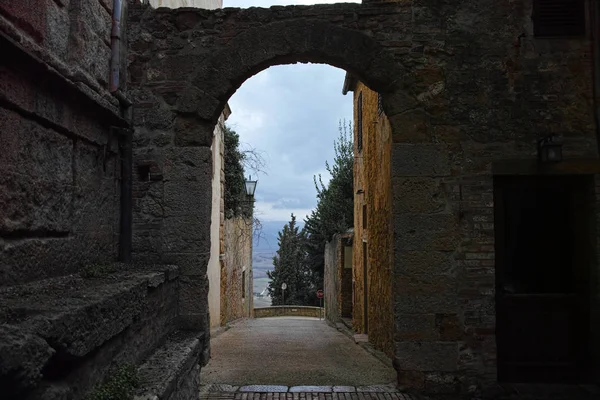 Muy Bonita Vista Pienza Pueblo Medieval Val Orcia Italia —  Fotos de Stock