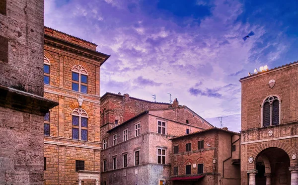 Très Belle Vue Sur Pienza Village Médiéval Dans Val Orcia — Photo