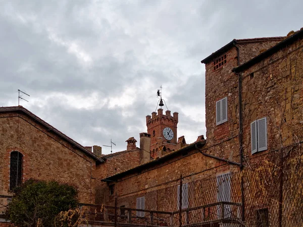 Sehr Schöner Blick Auf Pienza Ein Mittelalterliches Dorf Val Orcia — Stockfoto