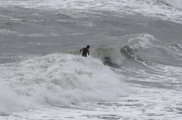 Surfer Surf Fala Włoszech — Zdjęcie stockowe