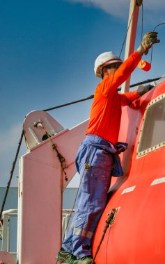 denizci detay büyük bir gemi gemide çalışma